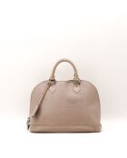 Sac en cuir Alma PM épi taupe - 32 x 23 x 15 cm