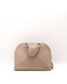 Sac en cuir Alma PM épi taupe - 32 x 23 x 15 cm