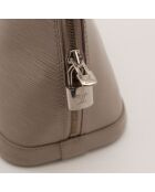 Sac en cuir Alma PM épi taupe - 32 x 23 x 15 cm