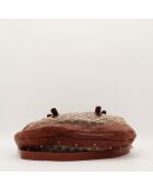 Grand tote bag Bambou marron - 48 x 43 x 6 cm