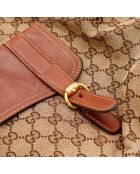 Grand tote bag Bambou marron - 48 x 43 x 6 cm