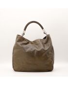 Sac en cuir Roady kaki - 32 x 32 x 17 cm