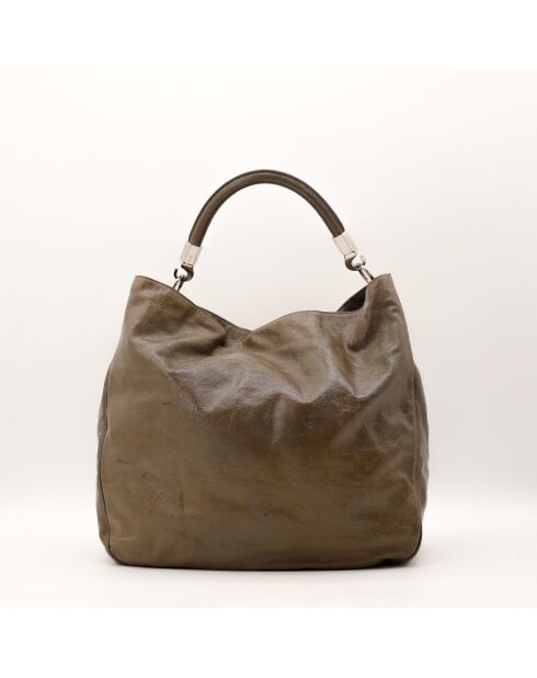 Sac en cuir Roady kaki - 32 x 32 x 17 cm