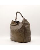 Sac en cuir Roady kaki - 32 x 32 x 17 cm