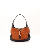 Sac Jackie Raffia orange - 27 x 19 x 5 cm