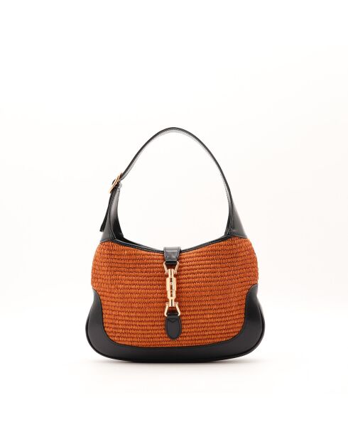 Sac Jackie Raffia orange - 27 x 19 x 5 cm