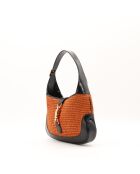 Sac Jackie Raffia orange - 27 x 19 x 5 cm