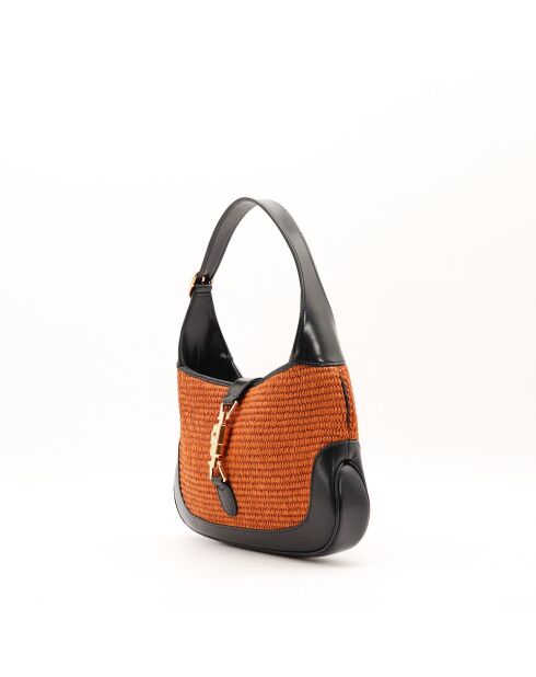 Sac Jackie Raffia orange - 27 x 19 x 5 cm
