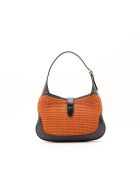 Sac Jackie Raffia orange - 27 x 19 x 5 cm