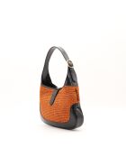 Sac Jackie Raffia orange - 27 x 19 x 5 cm