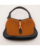 Sac Jackie Raffia orange - 27 x 19 x 5 cm