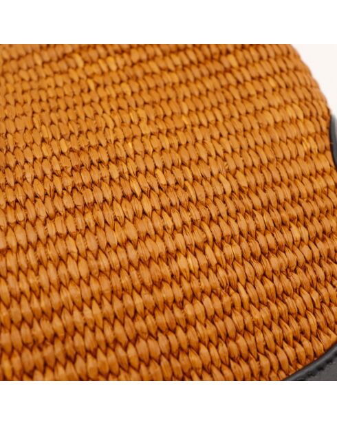 Sac Jackie Raffia orange - 27 x 19 x 5 cm