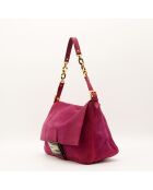 Sac en cuir Mama Baguette fuchsia - 34 x 22 x 13 cm