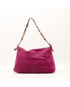 Sac en cuir Mama Baguette fuchsia - 34 x 22 x 13 cm
