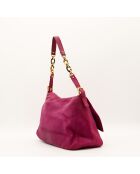 Sac en cuir Mama Baguette fuchsia - 34 x 22 x 13 cm
