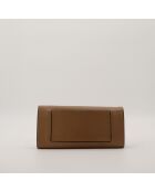 Portefeuille en cuir marron - 20 x 9.5 x 3 cm
