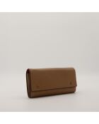 Portefeuille en cuir marron - 20 x 9.5 x 3 cm