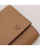 Portefeuille en cuir marron - 20 x 9.5 x 3 cm