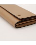 Portefeuille en cuir marron - 20 x 9.5 x 3 cm
