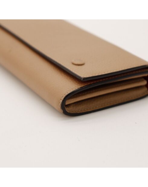 Portefeuille en cuir marron - 20 x 9.5 x 3 cm