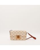 Sac Triomphe Claude marron - 10.5 x 21 x 4 cm