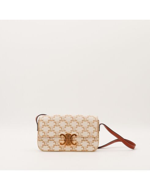 Sac Triomphe Claude marron - 10.5 x 21 x 4 cm