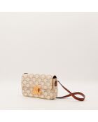Sac Triomphe Claude marron - 10.5 x 21 x 4 cm
