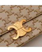 Sac Triomphe Claude marron - 10.5 x 21 x 4 cm