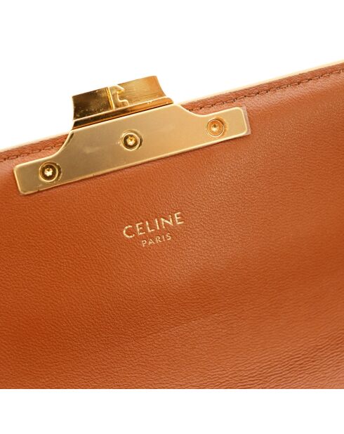 Sac Triomphe Claude marron - 10.5 x 21 x 4 cm