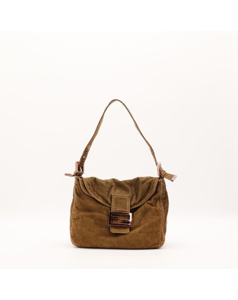 Sac Mamma Baguette Corduroy kaki - 24 x 18 x 13 cm