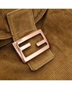 Sac Mamma Baguette Corduroy kaki - 24 x 18 x 13 cm