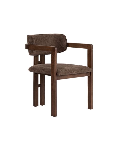 Toscaanse stoel in bruin/walnoot - l. 54 cm x H. 76 cm x D. 54 cm