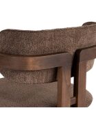 Toscaanse stoel in bruin/walnoot - l. 54 cm x H. 76 cm x D. 54 cm