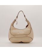 Sac en cuir Hobo Amalfi crème - 39 x 24 x 3 cm