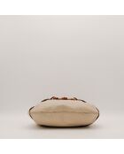 Sac en cuir Hobo Amalfi crème - 39 x 24 x 3 cm