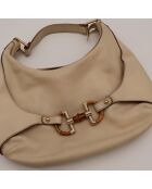 Sac en cuir Hobo Amalfi crème - 39 x 24 x 3 cm