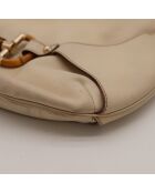 Sac en cuir Hobo Amalfi crème - 39 x 24 x 3 cm