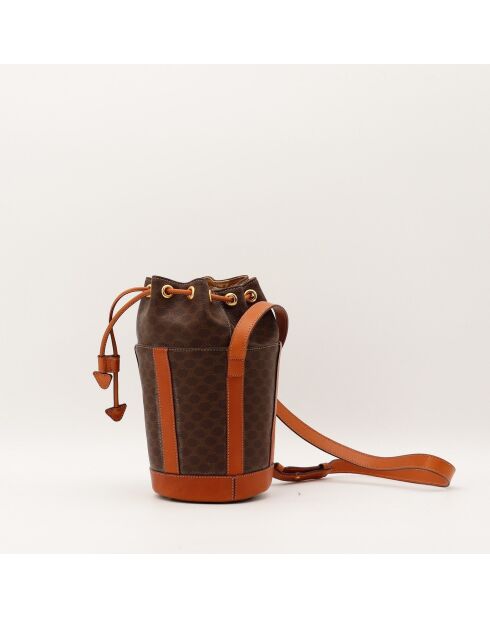 Sac Seau Clara Macadam marron - 13 x 22 x 13 cm