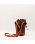 Sac Seau Clara Macadam marron - 13 x 22 x 13 cm