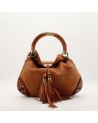 Sac en cuir Indy camel - 46 x 38 x 3 cm