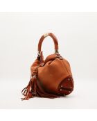 Sac en cuir Indy camel - 46 x 38 x 3 cm