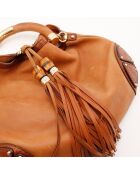 Sac en cuir Indy camel - 46 x 38 x 3 cm