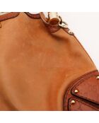 Sac en cuir Indy camel - 46 x 38 x 3 cm