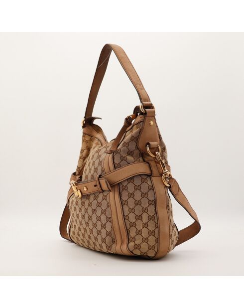 Sac Hobo Running beige - 33 x 38 x 18 cm