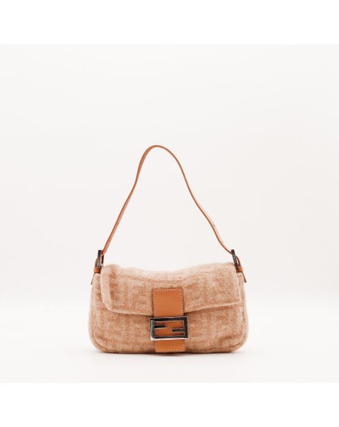 Sac Mamma Baguette Laine orange - 26 x 17 x 4 cm