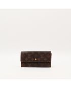 Portefeuille Sarah marron - 19 x 10 x 2 cm