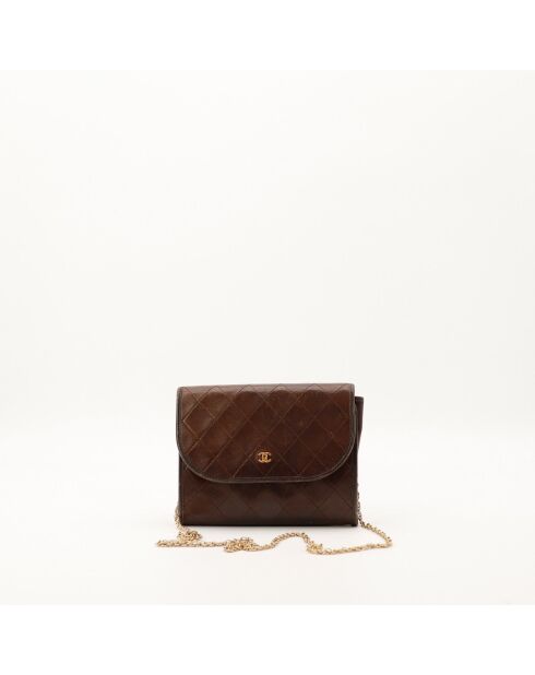 Sac en cuir Wallet on Chain brun - 17 x 14 x 4 cm