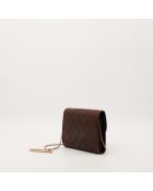 Sac en cuir Wallet on Chain brun - 17 x 14 x 4 cm