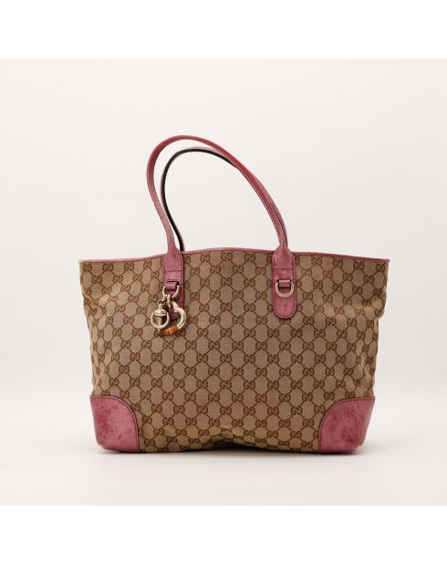 Tote bag Bambou beige - 35 x 25 x 12 cm