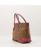 Tote bag Bambou beige - 35 x 25 x 12 cm